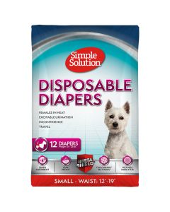 Simple Solution Disposable Dog Diapers Small 12 pack