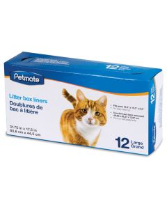 Petmate Litter Pan Liners Large 12 ct