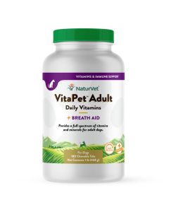 NaturVet VitaPet Adult Daily Vitamins Chewable Tablets 180 ct.