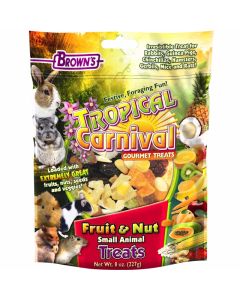 FM Brown's Tropical Carnival Fruit & Nut Small Animal Treat 8 oz. Bag