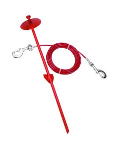 Titan Dog Stake and Cable Tie Out Heavy Dome Combo 15'