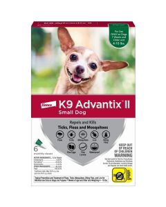 K9 Advantix II Flea & Tick Topical for Dogs Under 10 lbs. 6 Pack