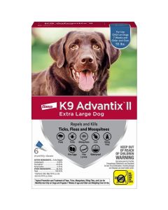K9 Advantix II Flea & Tick Topical for Dogs Over 55 lbs. 6 Pack