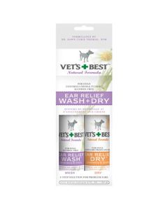 Vet's + Best Ear Relief Wash and Dry Combo