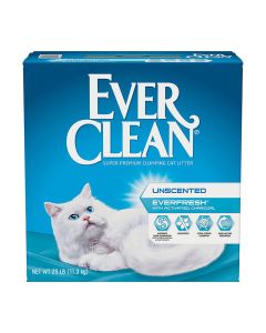 Everfresh with Activated Charcoal Unscented Super Premium Clumping Cat Litter 25 lbs