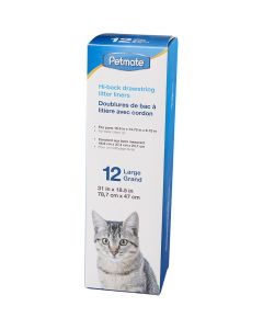 Petmate Hi Back Drawstring Litter Liners Large 12 count