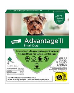 Advantage II Topical Flea Treatment For Dogs Under 10 lbs. 4 Pack