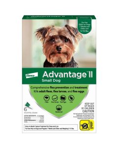 Advantage II Topical Flea Treatment For Dogs 10 lbs and Under 6 Pack