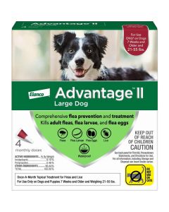 Advantage II Topical Flea Treatment For Dogs 21 - 55 lbs. 4 Pack