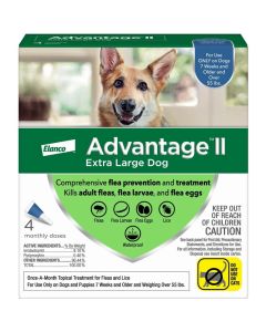 Advantage II Topical Flea Treatment For Dogs Over 55 lbs. 4 Pack