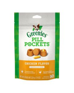 Greenies Pill Pockets for Dogs Chicken Flavor Capsule Size Dog Treats 7.9 oz