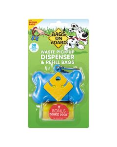 Bags on Board Blue Pick-Up Dispenser & Refill Bags 30ct
