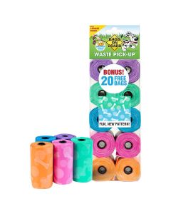 Bags on Board Premium Waste Pick-Up Bags Fashion Print Refills 140ct