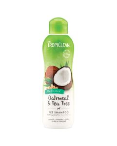 TropiClean Oatmeal & Tea Tree Pet Shampoo 20 oz.