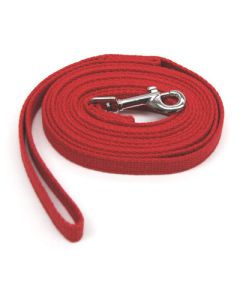 Coastal Web Training Lead Cotton Red 5/8 in x 6 ft