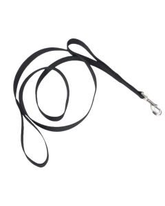 Coastal Loops2 Black Double Handle Dog Leash 1" X 4'