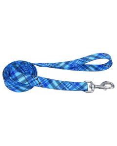 Coastal Styles Plaid with Bones Dog Leash 3/8" X 6'