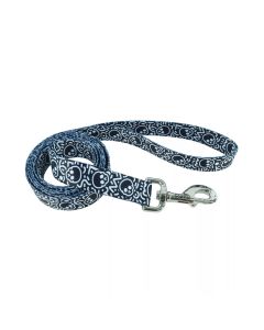 Coastal Styles Dog Leash Black Skull & Crossbones 3/8" X 6'