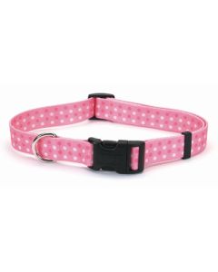 Polka Dot Pink Collar 5/8 in. x 10-14 in. Adjustable
