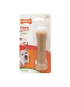 Nylabone Dura Chew Dog Bone Bacon 4.5" Regular