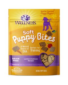 Wellness Soft Puppy Bites Lamb & Salmon Recipe Dog Treats 3 oz.