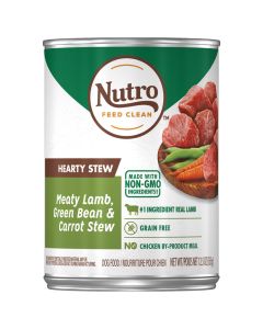 Nutro Hearty Stew Adult Meaty Lamb, Green Bean & Carrot Stew Canned Dog Food 12.5 oz.