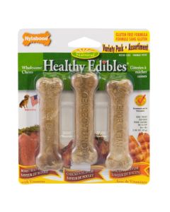 Nylabone Healthy Edibles  Roast Beef, Chicken and Bacon 3 1/2 inch Petite