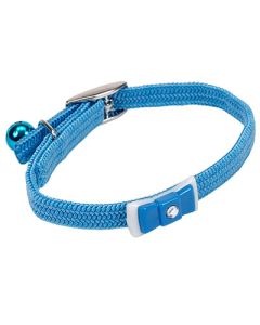 Coastal Li'l Pals Elasticized Safety Kitten Collar with Jeweled Bow Light Blue
