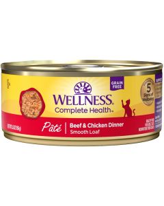 Wellness Complete Health Pate Beef & Chicken Dinner Canned Cat Food 5.5 oz.
