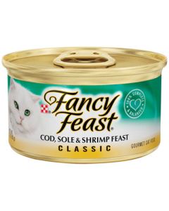 Fancy Feast Gourmet Cod, Sole & Shrimp Cat Food 3 oz.