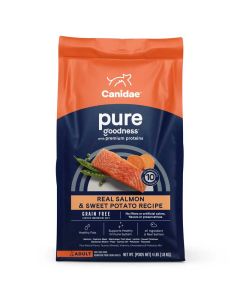 CANIDAE Grain Free PURE Real Salmon & Sweet Potato Recipe 22 lbs.