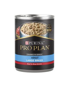 Purina Pro Plan Adult Large Breed Beef & Rice Entree Chunks In Gravy Wet Dog Food 13 oz.