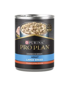 Purina Pro Plan Adult Large Breed Chicken & Rice Entree Chunks In Gravy Wet Dog Food 13 oz.