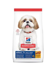 Hills Science Diet Adult 7+ Small Bites Chicken Meal, Barley & Brown Rice Recipe Dog Food 5 lbs