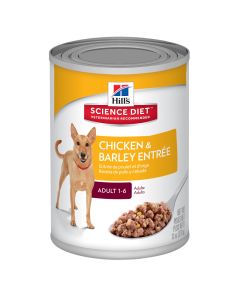 Hill’s Science Diet Adult Chicken & Barley Entrée Can Dog Food 13 oz