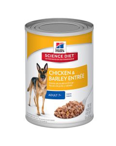 Hills Science Diet Adult 7+ Chicken & Barley Entree Can Dog Food 13 oz