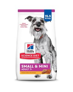 Hills Science Diet Adult 7+ Small & Mini Chicken Meal & Brown Rice Recipe Dog Food 4.5 lbs