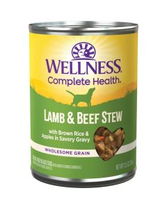 Wellness Lamb & Beef with Brown Rice & Apples Canned Dog Food 12.5 oz.