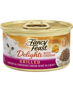 Fancy Feast Delights with Cheddar Grilled Chicken & Cheddar Cheese Feast in Gravy 3oz