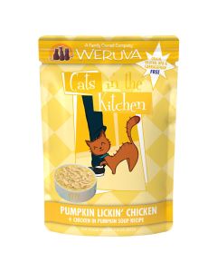 WERUVA Cats in the Kitchen Pumpkin Lickin Chicken Pouch 3 oz