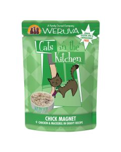 WERUVA Cats in the Kitchen Chick Magnet Chicken & Mackerel in Gravy Cat Food 3.0 oz