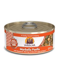 WERUVA Marbella Paella with Mackerel and Shrimp in Aspic Canned Cat Food 5.5 oz.