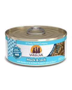 WERUVA Mack and Jack with Mackerel and Grilled Skipjack in Aspic Canned Cat Food 5.5 oz.