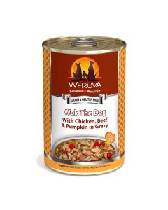 WERUVA Classic Wok the Dog with Chicken, Beef & Pumpkin in Gravy Dog Food 14 oz.