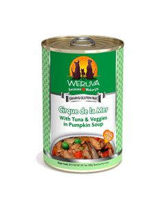 Weruva Cirque de la Mer with Tuna & Veggies in Pumpkin Soup Dog Food 14 oz.