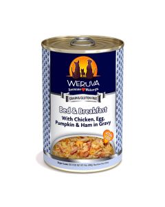 WERUVA Bed and Breakfast Chicken, Egg, Pumpkin & Ham in Gravy Dog Food 14 oz. 14 oz.