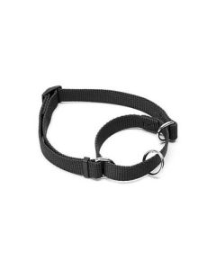 Coastal No Slip Adjustable Nylon Dog Collar Black 3/4" x 14" - 20"
