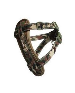 EzyDog Chest Plate Green Camo Harness Extra Large Adjustable 22"-38"