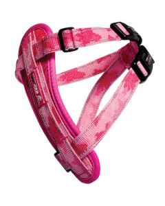EzyDog Pink Camo Chestplate Harnesses Large Adjustable 19"-33"