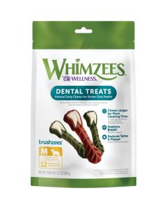 Whimzees Dental Treats Brushzees Medium 12 ct